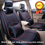 Black W/ Red Car Seat Cover Cushion Front & Rear W/Pillow for 5-Seats Size 