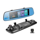 4G Car DVR Adas Remote Monitor Rear View Mirror with DVR and Camera Android Dual Lens 1080P WiFi Dashcam