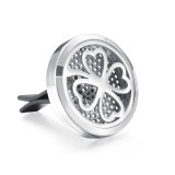 Four Leaf Clover 30mm Magnet Aromatherapy Car Vent Clip Diffuser Lockets