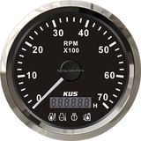 85mm Stainless Steel Tachometer with Multifunction Display 0-7000rpm for Vehicles Marine
