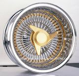 Golden Finish Wire Wheel 14X7 or 14X6