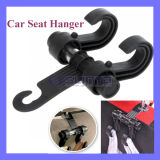 2 in 1 Hook Car Seat Headrest Hanger Holder Bags Organizer Black
