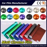 Hot Sell Matte Chrome Film Interior Film Decorative Sticker, Chrome Wrap Vinyl