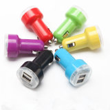 Candy Color Dual USB Car Charger for Mobile Phone