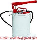 Pompa De Gresare Manuala 20. Kg / Ingrassatore Pompa Per Grasso a Barile 20 Kg Con Testina E Tubo Flessibile