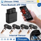 Internal Sensor Wireless OBD Bluetooth Tire Pressure Monitoring System with APP Display Universal for All Family Cars