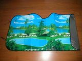 Auto Front Sunshade with One Side Coated and Another Side Heat Transfer Printing