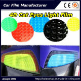 4D Cat Eyes PVC Car Lamp Film Light Blue Car Wrap Film with 12 Colors