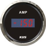 52mm Digital Ammeter+/--150A with Ampere/Current Sensor Black Face for Truck Car Inboat Outboat Yacht Marine