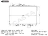 Performance for Mazda aluminum auto radiators for Mx6'88-92 626gd Mt