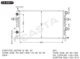 Engine Parts For Opel Astra G'98-AT Car Radiator