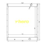 Water Cooled Car Radiator for Technical Vehicle Xgma 822 Old Type