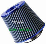 Chromed Blue Air Filter 76mm Universal Air Element Filters