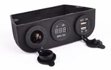 12-24V 5V 3.1A Tented Dual USB Charger Socket, Voltmeter, Cigarette Lighter Socket Outlet