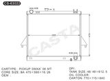 Whole sale auto radiator for Isuzu Pickup Dmax'06 Mt