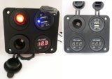 Multi USB Charger Socket/Voltmeter/LED Rocker Switch/Control Car Power Socket