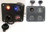 Multi USB Charger Socket/Voltmeter/LED Rocker Switch/Control Car Power Socket