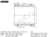 Famous brand aluminum auto radiator for W123/200d/280c'76-85 at