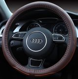 Artificial Leather Antislip 3-Spoke 13 14 15 Inch Steering Wheel Cover