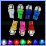 Custom Colorful T10 W5w 168 194 5050 5SMD LED Car Light Super Bright DC12V Wedge Lamp Bulbs