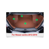 Car Trunk Mat Cargo Boot Liner Full Cover Carpet Mat for Nissan Sentra 2012-2016