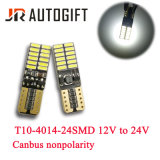 T10 4014 24 SMD Canbus wide voltage car LED Light