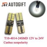 T10 4014 24 SMD Canbus wide voltage car LED Light