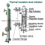 Magnetic Flap Bi-Color Floater Level Gauge Meter with Heating Jacket