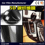 High Glossy Black 3D Texture 5D Carbon Fiber Vinyl Car Wrap Film