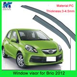 Auto Accesssories Window Roof Visors Sun Guard for Hodna Brio 2012