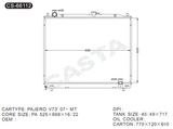 Engine Parts Aluminum Radiator for Pajero V73'07-Mt