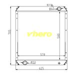 Heat Exchanger Aluminum Auto Radiator for Yuchai Yc4e150gp-4-F-000
