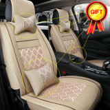 Us 5-Seats Car Seat Covers PU Leather+Comfort Mesh Cushion Front+Rear W/Pillows