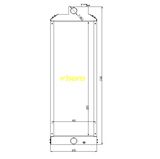 Auto Parts Heat Exchanger Aluminum Radiator for Technical Vehicle Cat345/349d
