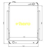 Heat Exchanger Aluminum Auto Radiator for Technical Vehicle Sany 210c