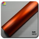 Tsautop Brushed Matte Chrome Orange Vinyl Car Wrap