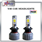 Multi Color RGB LED Headlight Bulbs by Bluetooth Control for Jeep Motorcycle Cars