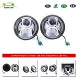 Lantsun J224 High Low Beam DC10-30V Chrome 50W 7inch LED Projector Headlight Fits for Jeep 97-17 Harley