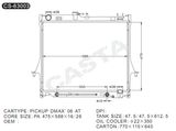 Auto Spare Parts Aluminium Radiator For Isuzu Pickup Dmax'06at