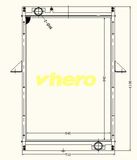 Air Conditioner Aluminum Auto Radiator for Truck Foton Auman 1425313106001