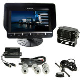 Truck Rear View Camera System with External Tire Pressure Sensors