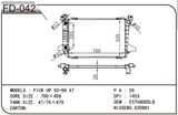 Pickup Plastic Aluminium Radiator for Ford 92-98