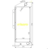 Heat Exchanger Aluminum Auto Radiator for Technical Vehicle Sany 75c