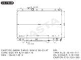 Best Quality Aluminum Auto Radiator for Nadai Sxn10/Sxn15'98-03 AT