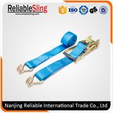 Ce European Type Polyester Cargo Lashing Belt with Ratchet