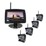 7 Inch 4CH 2.4G Digital Wireless Monitor and Backup Camera for Plough, Trailer, Truck, Barn Vision