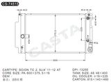 Hot Wholesale Auto Radiator for Toyota Scion Tc 2.5li4'11-12 at Dpi: 13255
