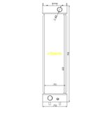 Heat Exchanger Aluminum Auto Radiator for Technical Vehicle Komatsu130-8