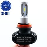 Lightech Fanless Headlight S1 6000lumen 72W Csp High Power H8 H9 H11 LED Headlights for Cars Motocycles