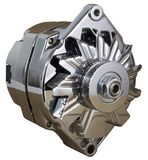 Chrome Chevy Alternator for 110A 3-Wire, 1-One Wire Setup Self-Exciting